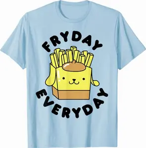 Youth and adult Pom Pom Purin French Fries Fryday Friday Everyday T-Shirt, gift for kids, gift for women, gift for men