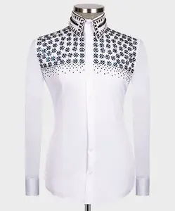 “Sapphire Storm” White Luxury Shirt