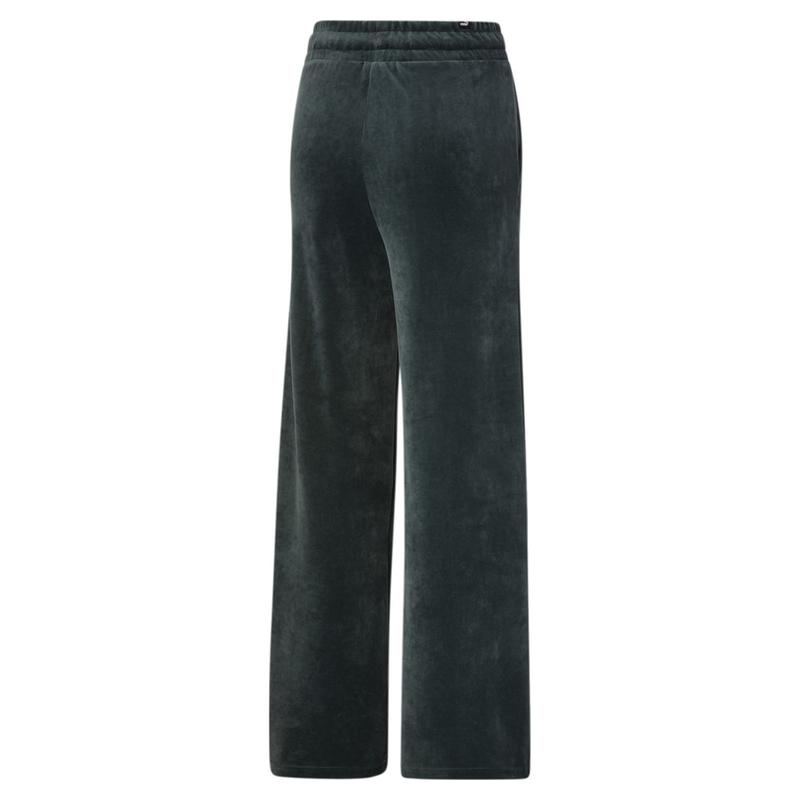 PUMA Womens Her Velour Wide Drawstring Pants Casual Drawstring - Green