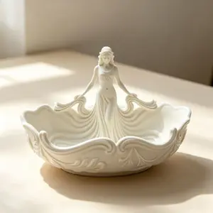 Elegant Goddess Jewelry Organizer Tray, Home Decor Desktop Accent, Entryway Decoration, Simple and Stylish Design, Perfect for Jewelry Storage