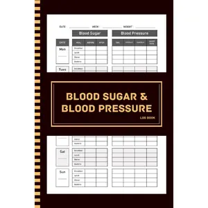 Blood Sugar & Blood Pressure Log Book: 120 Pages, 6x9"