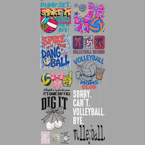 Volleyball Pre-Made Gangsheet DTF Transfer