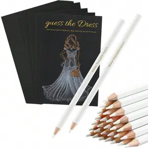 10 Sets / Bride Wedding Drawing Cards, Bridal Shower Game, Wedding Reception Card and Pencils, Fun Wedding Decorations