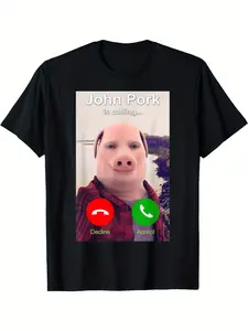 John Pork Is Calling Shirt Funny John Pork Meme Men Women T-Shirt