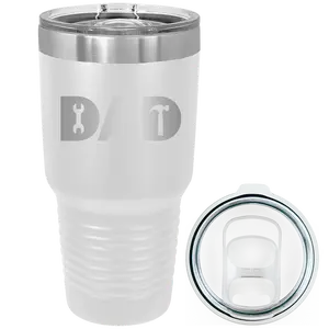 Personalized Dad Tools 30 oz Tumbler - White