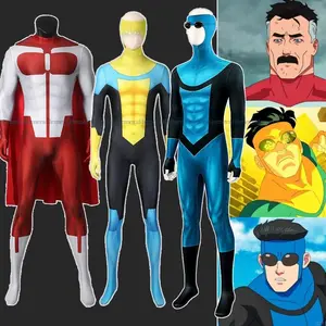 Anime Cartoon Invincible Mark Grayson Cosplay Men Costume Male Superhero Omni-man Atom Eve Man Halloween Carnival Cloth Disguise