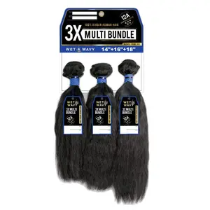 Sensationnel 100% Virgin Human Hair 12A 3X Wet&Wavy Bohemian Bundle-14"16"18"