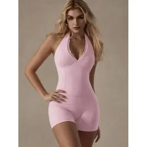 Women's Summer High-end European American Slim Lace Neck Strap Sports Vest with Detachable Yoga Leggings