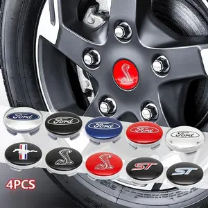 Ford 4-Pack 54mm Wheel HUB Center Caps, Fits Focus St Mk2/mk3/c-Max/ranger/mondeo Mk4/s-Max/kuga/mustang/escort, Durable Replacement Parts, Car Accessories