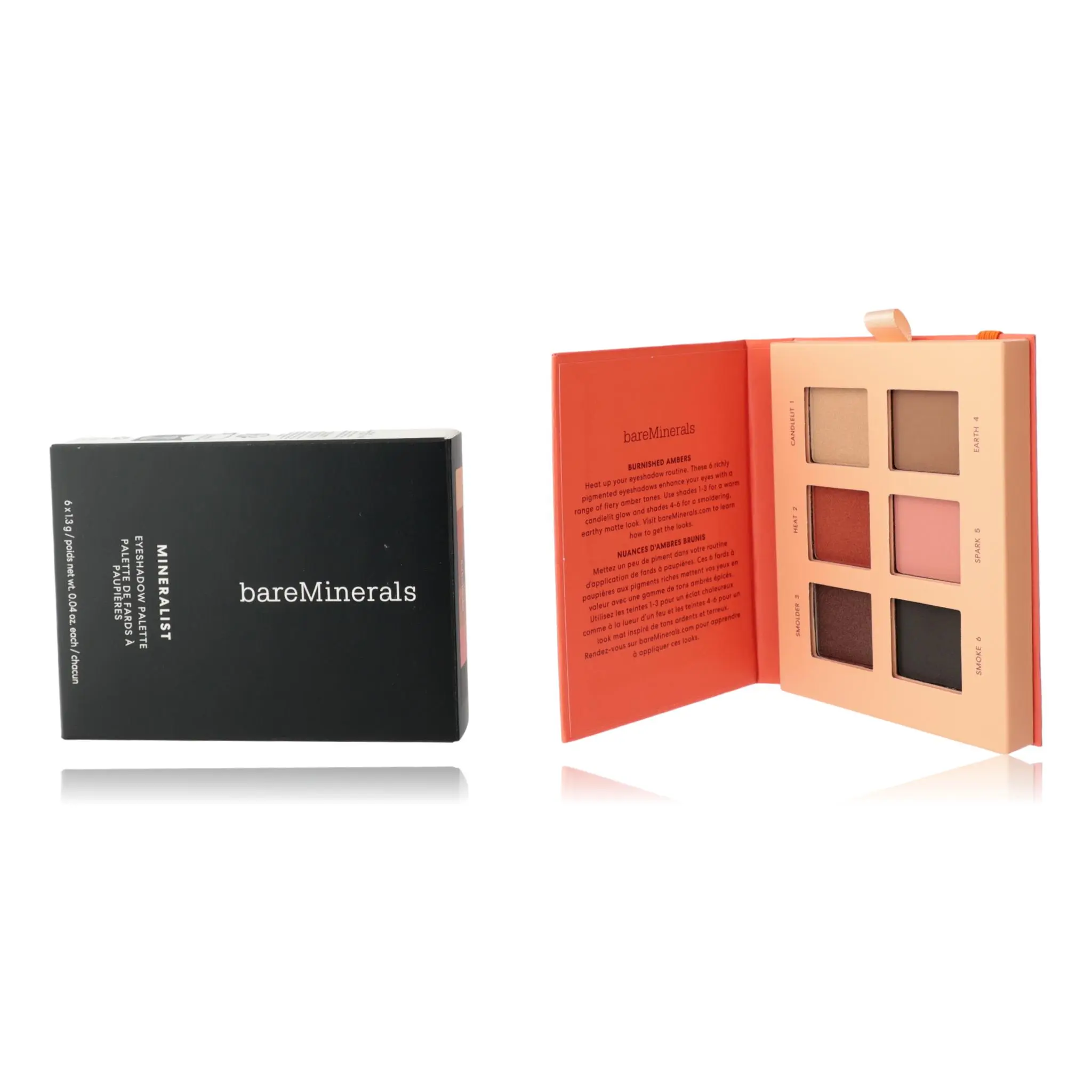 Bare Minerals Mineralist Talc-Free Eyeshadow Palette, Long-Wearing Makeup with Cold-Pressed Botanicals, 6 Crease-Proof Shades in Burnished Tones, Smooth, Cosmetic, Recyclable