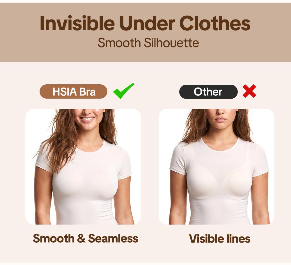 HSIA CrossForm Front Closure Full Coverage Underwire Bra 3D Contour Cups Back Smoothing Breathable Comfort Support