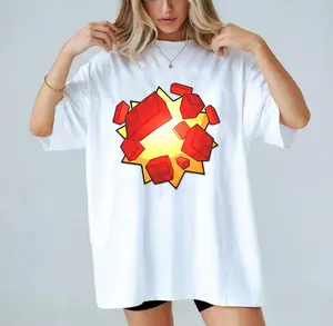 Bloxxer Roblox Y2k Graphic Tee, Unisex Emo Streetwear Shirt, Gift For Gamer Top Menswear Cotton Casual Tshirt