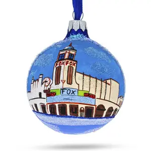 Bakersfield, California Glass Ball Christmas Ornament 3.25 Inches