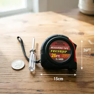 26-Foot (8-meter) tape measure with auto-locking, heavy-duty measuring tape for construction, carpentry, and DIY applications.