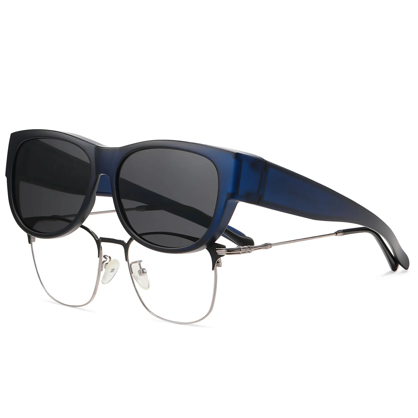 M Size Matte Blue Frame Grey Lens