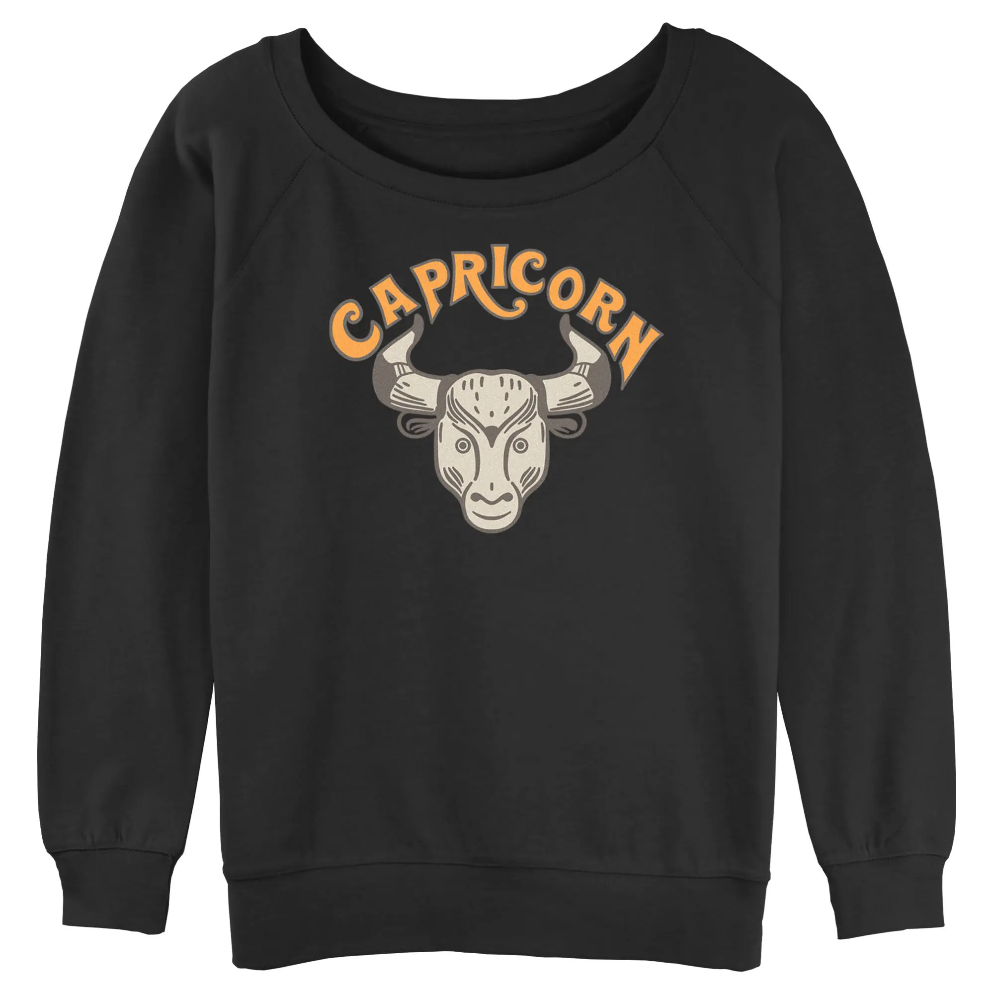 Junior's Women Lost Gods Zodiac Capricorn Art Symbol Sweatshirt