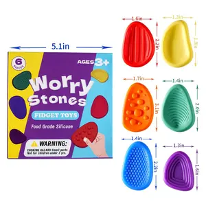 Sensory Stone Set, Soothes Emotions & Stress Relief, Washable Durable Touch Stones, Available in Multiple Colors, Sensory Grippie Set