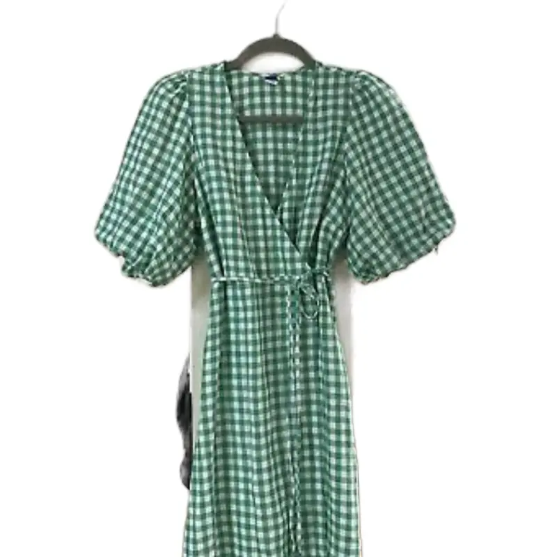 green emerald velvet dress 100% Cotton Forest Green Plaid Mini Dress - All Dresses main image 0
