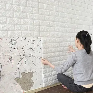 10/20/30 pieces of 3D wall tiles stickers, brick pattern foam self-adhesive waterproof wall stickers, easy to stick and tear, easy to clean and cut freely, suitable for kitchen, living room, bathroom corridor and other family scenes, modern decor.