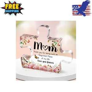 Gifts for Mom, Mother's Day Gifts, Decorative Acrylic Block Puzzle