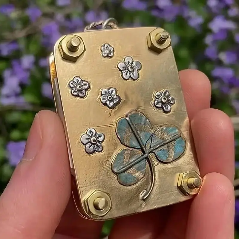 Mini Compact Flower Press, 1 Count Handmade Flower Press, Bookmark for Making Specimens, Scrapbook Materials Suitable for Scrapbooking and Floral Handmade, Flower Lovers, Crafters, Charming【Without Flower】