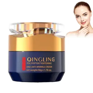 QINGLING Polypeptide Tightening & Anti-Wrinkle Cream - Reduces Fine Lines & Wrinkles, Boosts Collagen, For All Skin Types, 1.76 Oz Anti Aging Hydrator Firm And Glow Daily Face Moisturizers Gentle Skin Repair Facial Moisture Hydrating Hydrate Moisturizing