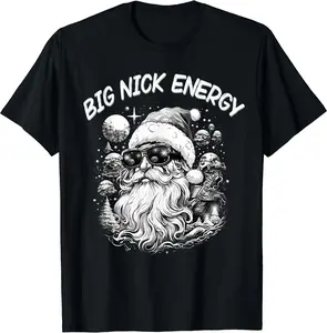 Big Nick Energy Santa Christmas Funny Cool Santa Xmas T-Shirt