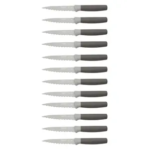 BergHOFF Leo 12pc Stainless Steel Serrated Steak Knives 4.5"