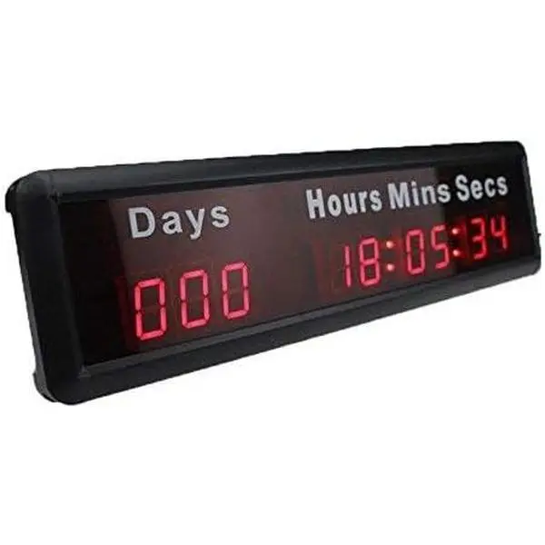 Azoou 1-Inch 9-Digit LED Event Timer - Digital Countdown Clock with Remote Control, High Brightness Display, Max 1000-Days Stopwatch, Easy-to-Use for Indoor Activities