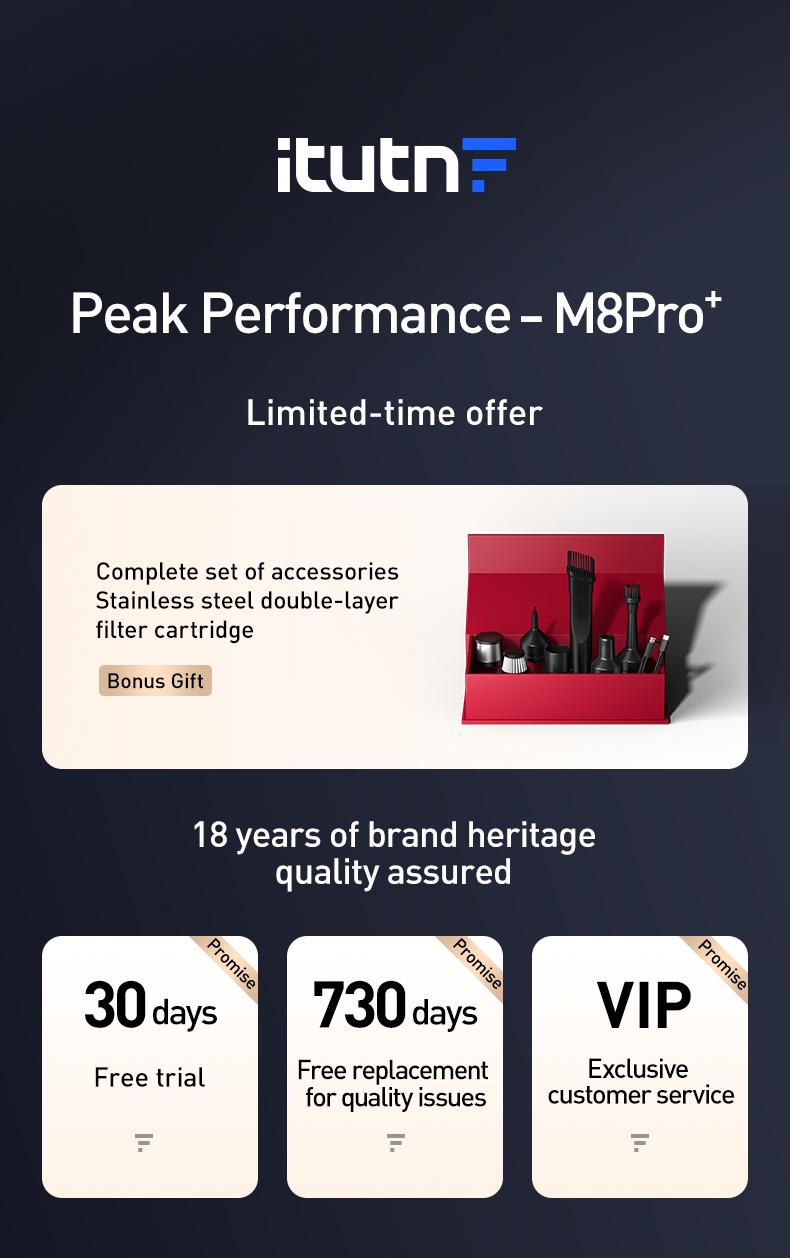 itutn car vacuum/blower M8, 5-in-1 Mini Vacuum Cleaner Cordless & Air Duster ,22000Pa Powerful Suction, Handheld Portable Vacuum For Car, Home, PC, Keyboard, Desk, Pet Hair Cleaning