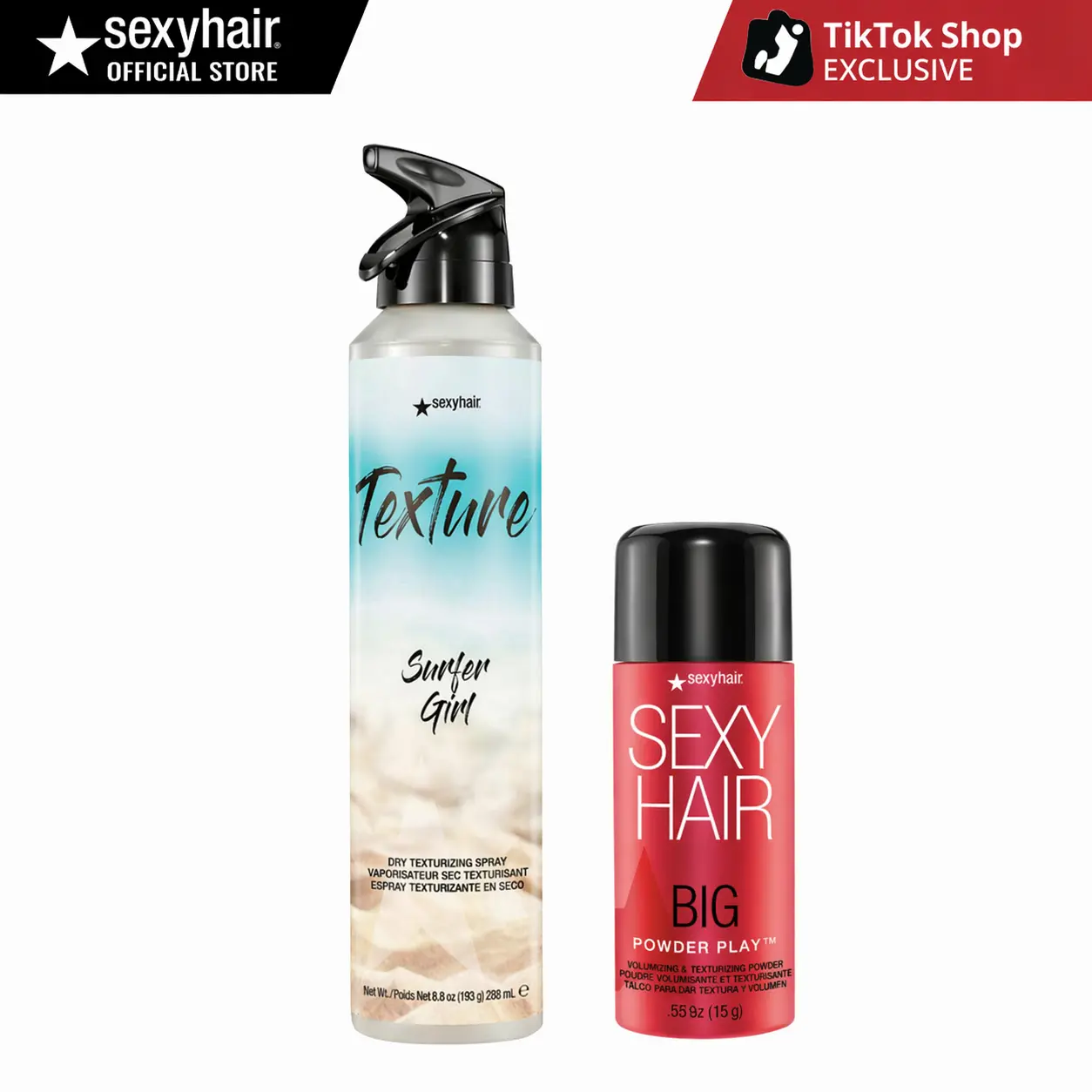 SexyHair Texture Surfer Girl Dry Texturizing Spray & Big Powder Play SexyHair Texture Surfer Girl Dry Texturizing Spray & Big Powder Play
