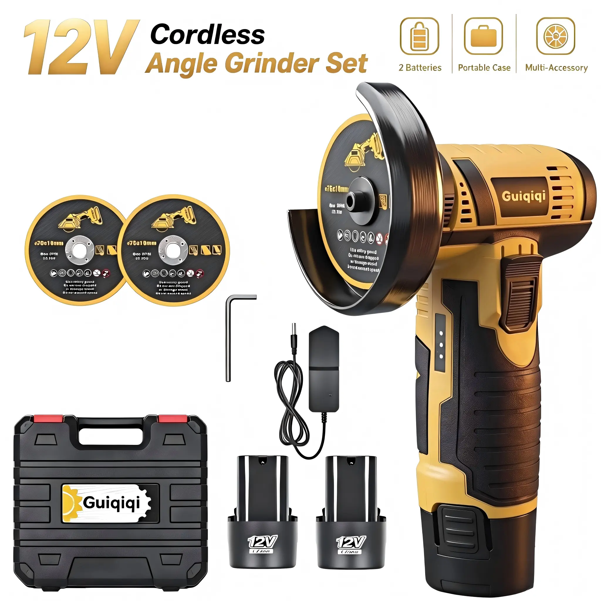 Mini wireless angle grinder, 19,500 RPM electric grinding and polishing tool, includes 1 battery pack, lithium electric polisher, suitable for metal, wood, stone, and concrete, precision polishing machine, excellent gift