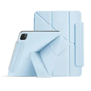 Case for iPad mini 6/7! Magnetic Closure Double-Sided Folio, Y-Fold Multi-Angle, Auto Wake/Sleep Smart Cover