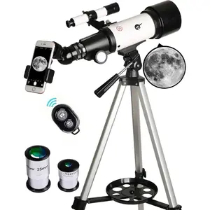 Telescope, 70mm Aperture 400mm AZ Mount Astronomical Refracting Telescope for  Beginners - Travel Telescope with Carry Bag, Phone Adapter and  Remote.