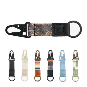 Thread Keychain Clip for Belt Loop, Backpacks, Bags - Palm Tree