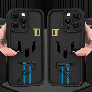 Football star M-Messi No. 10 Cellphone Case Casing Suitable for iPhone 17 16e 16 15 14 13 12 11 Mini Pro Max Air X XR XSMAX 8 7 Plus Anti Fall Soft TPU Back Cover