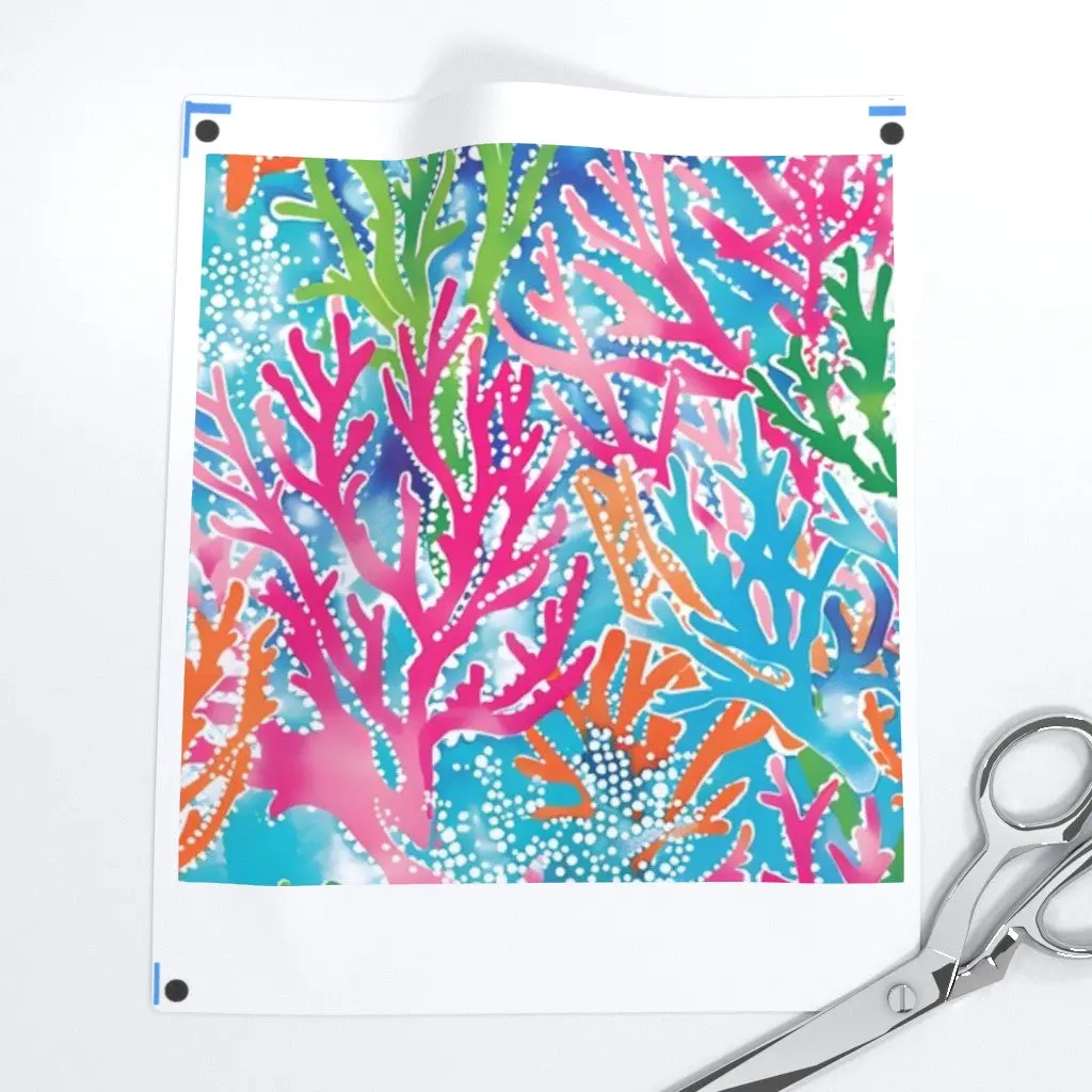 Colorful Coral Fabric