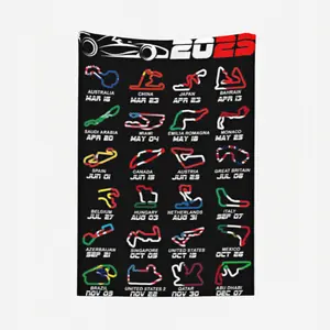 For Racing Fans Teens & Adults Ultra Soft Plush High-Speed F1 Race Track & Racing Car Graphic Print Throw Blanket Race Day Lounge Essential Sports Home Decor Cozy Pick