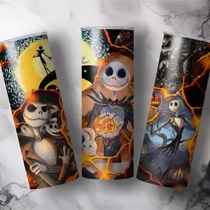 Nightmare Before Christmas Jack and Sally  20 oz tumbler Stainless Steel