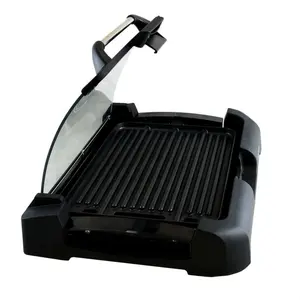 212 MAIN MCG-106 Reversible Indoor Electric Grill and Nonstick Griddle - 15x11 in Large Size, Grill Mode, Removable Glass Lid