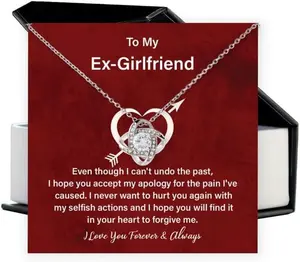 To My Ex-girlfriend Necklace Gift For Birthday With Amazing Box, Apology Gift For Her, Forgiveness Gift For Ex GF, Valentine Gift For Woman