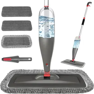 CLDREAM Spray Mop for Floor Cleaning with 3Pcs Washable Pads | Wet Dry Use Microfiber Mop | 27 Oz Refillable Bottle for Kitchen Hardwood Floor Wood Laminate Ceramic Tiles Dust Cleaning