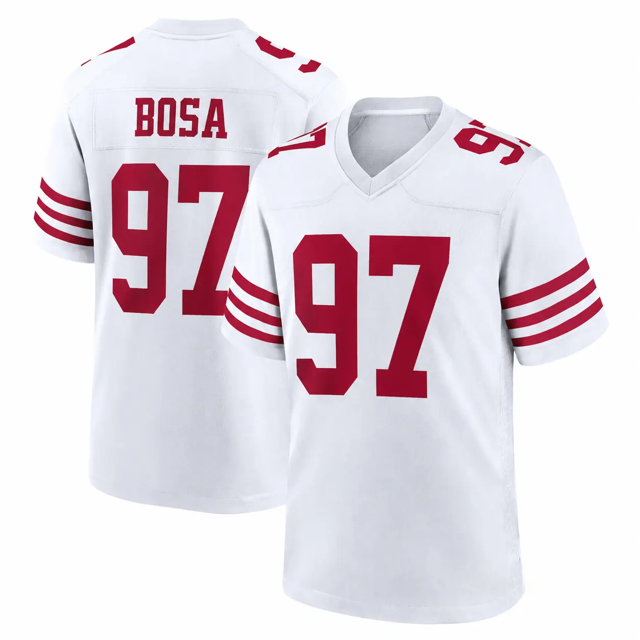 Full Print Bosa #97 White Jersey Shirt, America Football Jersey, Sport Clothing, Football Uniform, Jersey For Football Fans, Gift For Him