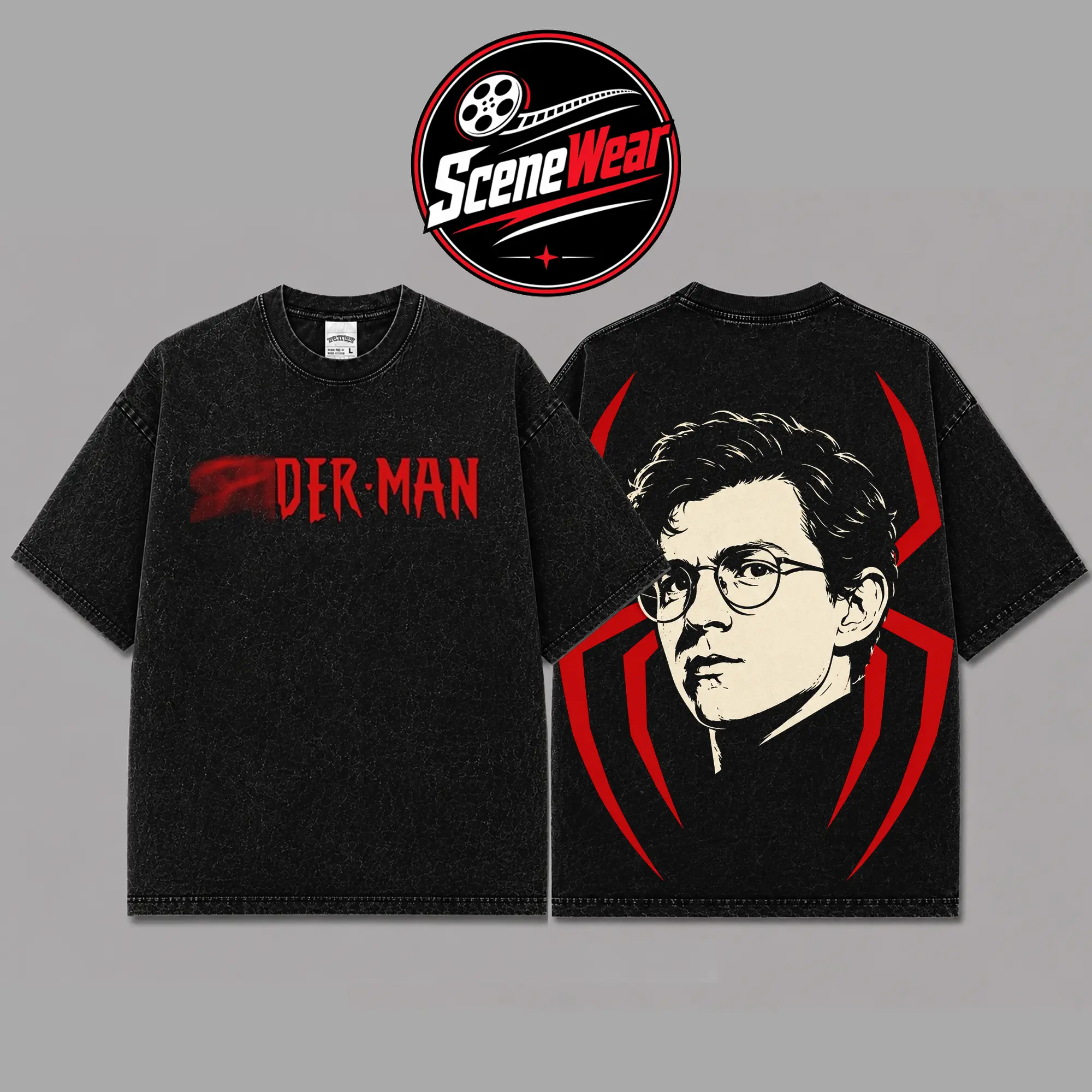 Spidey Brand New Day Inspired Oversized Black Graphic T-Shirt V4, Comic Fan Tee, Vintage Y2K Superhero Streetwear Shirt, Retro Movie Style Cotton Unisex Top, Gift for Hero Fans