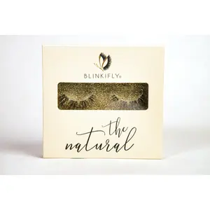 Blinkifly The Natural - 12mm Hybrid Lashes - 3 Pairs per Box - Adhesive Not Included - Real Lash Look Without Mascara