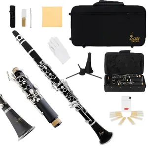 SLADE  Clarinet nickel-plated Keys Bakelite Wooden Clarinet Professional Woodwind Instrument With Box 10pcs Reed Bb Musical Instrument Parts