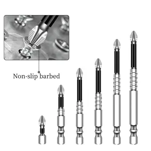 Universal k5 high-magnetic screwdriver bit set 6pcs, anti-slip and impact-resistant bits, excavator essential screwdriver excavatortool