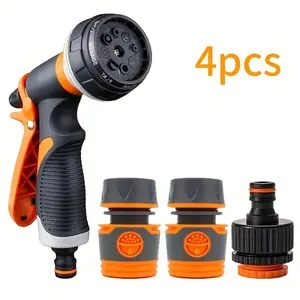 Garden Hose Nozzle, with 8 Adjustable Spray Patterns, High Pressure Hand Sprayer with Flow Control, Best for Watering Plant & Lawn, Washing Car Cleaning & Showering Pet