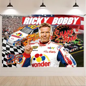 If You Ain't First You're Last Ricky Bobby Poster Tapestry NASCAR Meme Wall Art for Teens Boys Room Garage