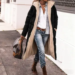 Women's Winter Warm Thicken Long Outwear Pockets Coat Parka Jacket Women's Long Winter Puffer Coat Warm Thicken Fleece Lined Down Jacket Waterproof Detachable Hooded Parka